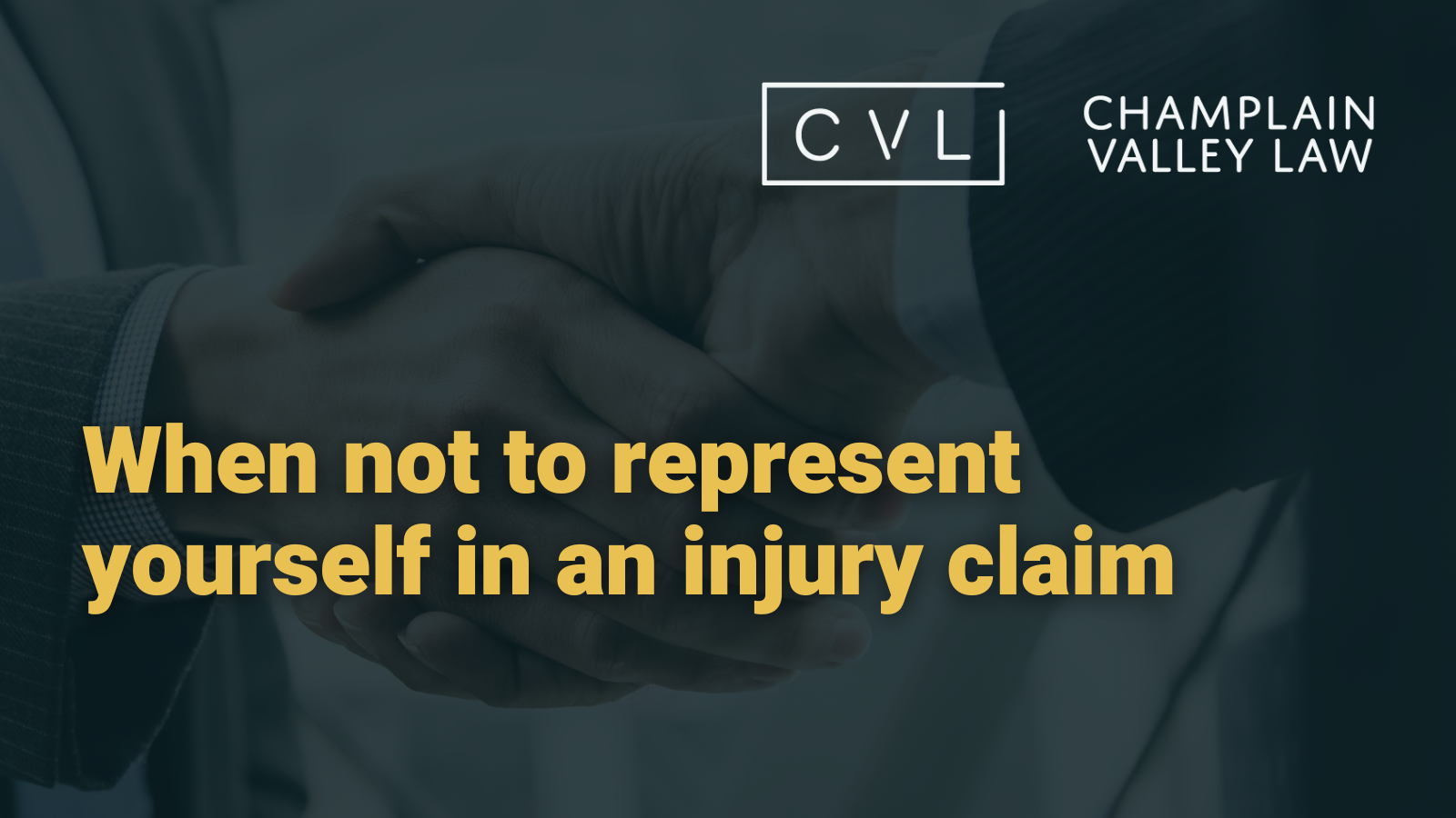 When not to represent yourself in a personal injury claims